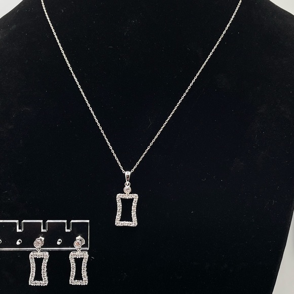 Sterling & CZ 3 piece set! - Picture 2 of 6